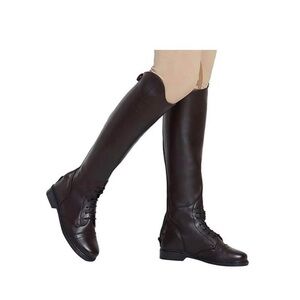AMAZONAS Riding Boots Women’s 6.5 Brazilian Equestrian Black Leather Lace 19"